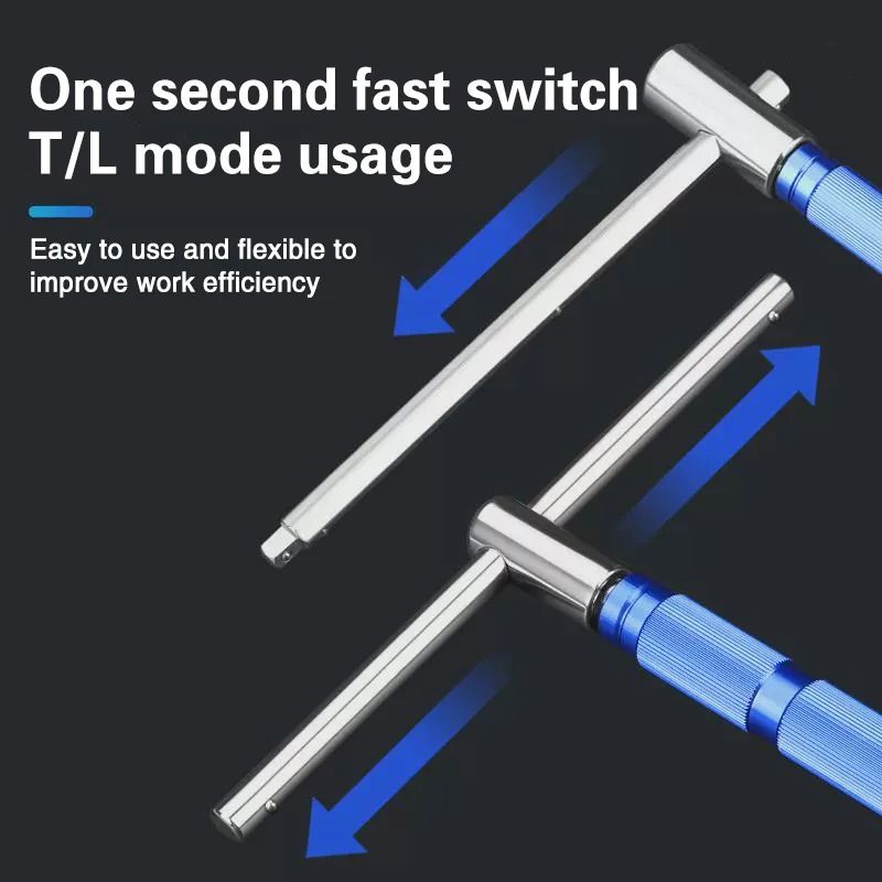TINSOL 4 In 1 T Type Socket Wrench Multi Functional Hex Wrench Tool 4