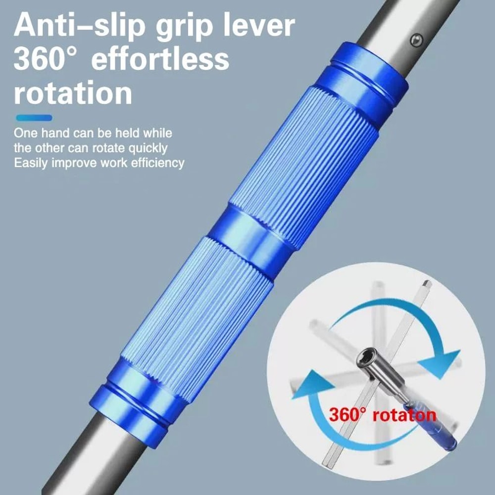 TINSOL 4 In 1 T Type Socket Wrench Multi Functional Hex Wrench Tool 6