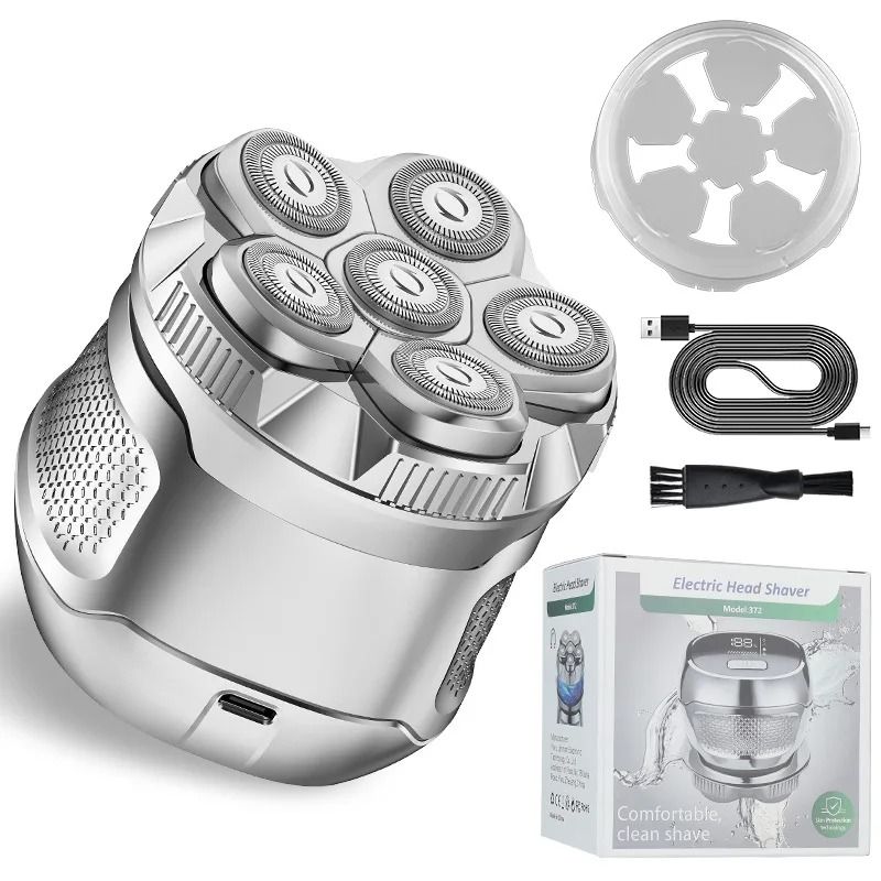 Tinsol 6D Magnetic Electric Razor Rechargeable Waterproof Head Shaver 2