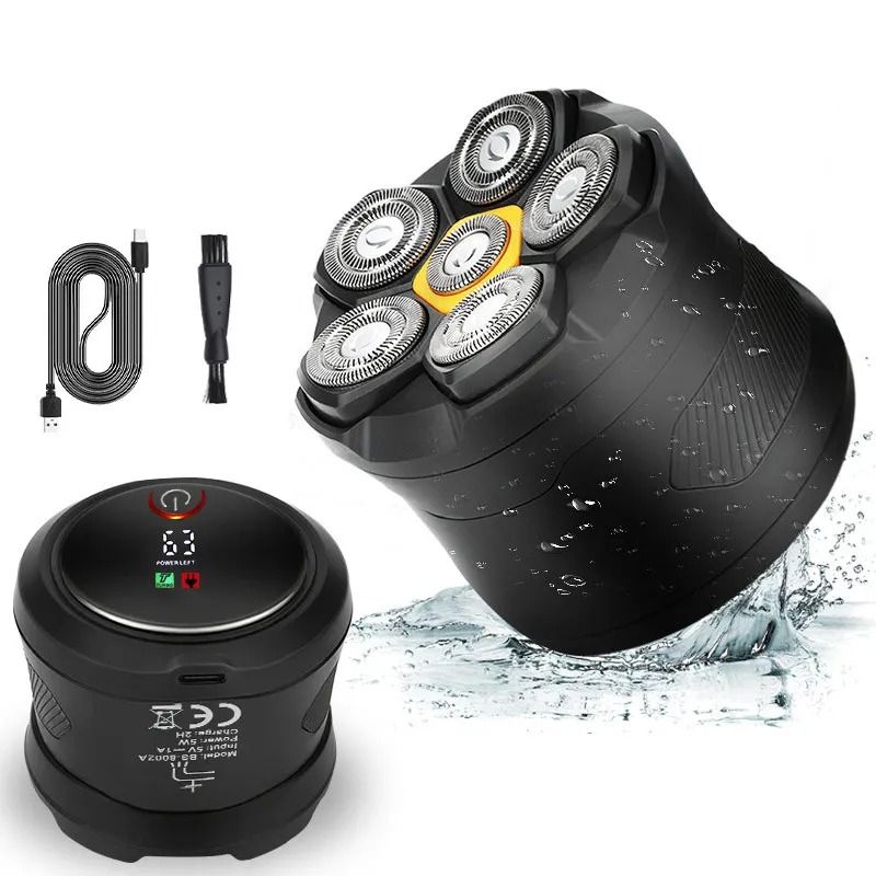 Tinsol 6D Magnetic Electric Razor Rechargeable Waterproof Head Shaver 3