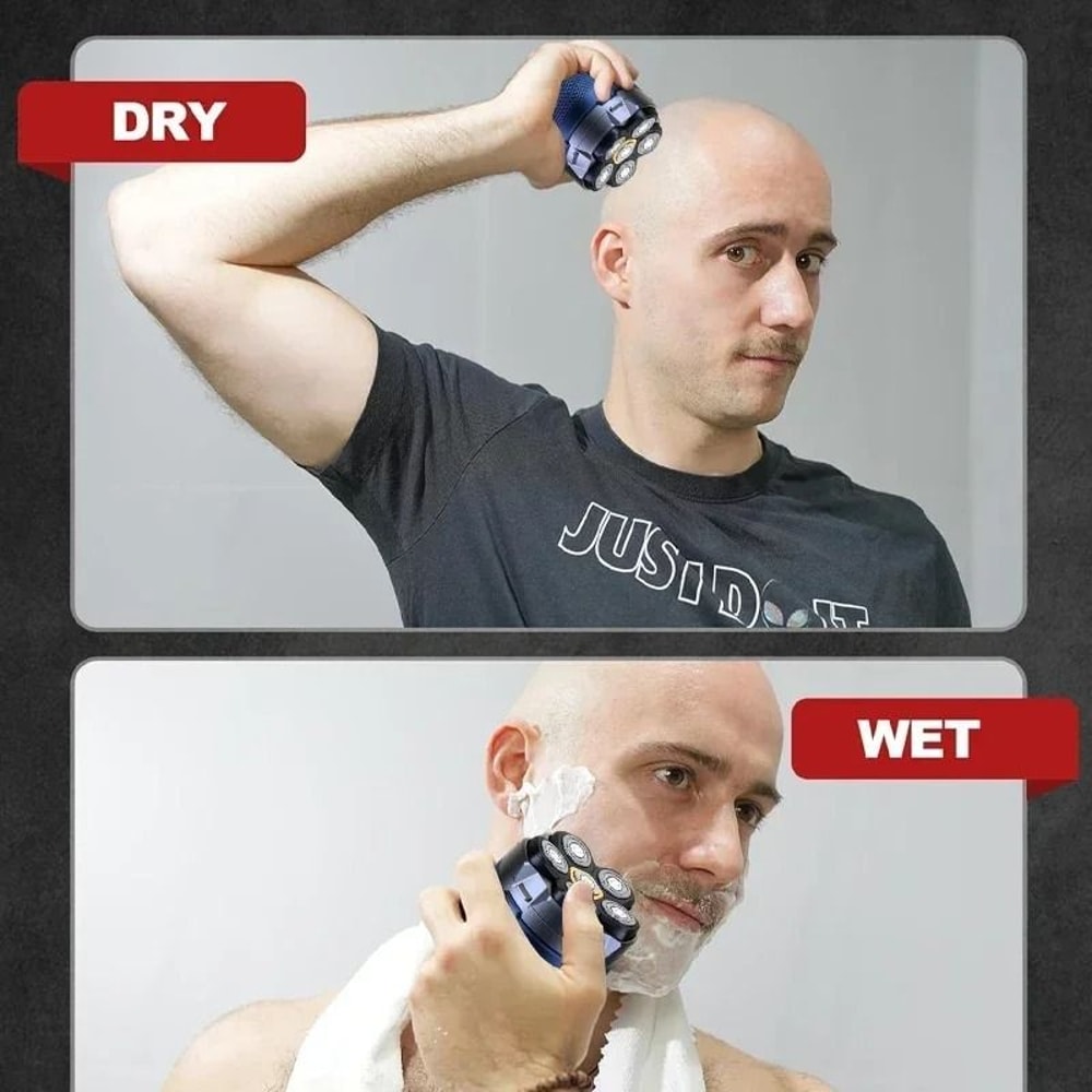 Tinsol 6D Magnetic Electric Razor Rechargeable Waterproof Head Shaver 6