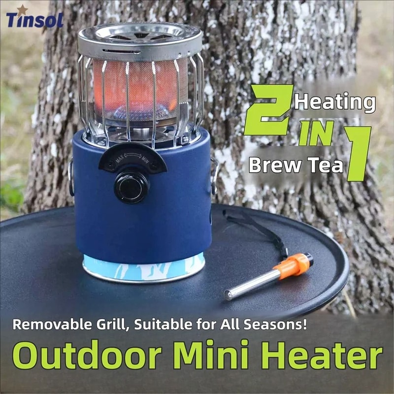 TINSOL 2 In 1 Portable Outdoor Heating Stove Camping Cooking Burner 2