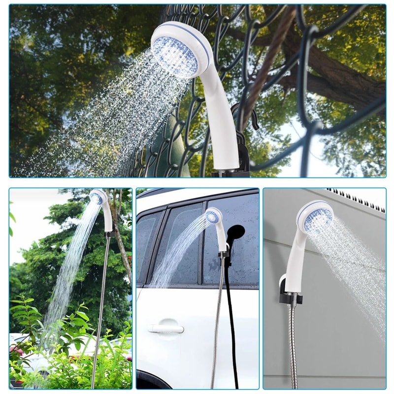TINSOL Portable Camping Shower USB Rechargeable Outdoor Electric Shower Pump 4