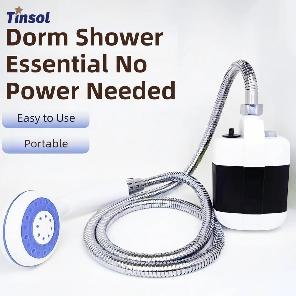 TINSOL Portable Camping Shower USB Rechargeable Outdoor Electric Shower Pump 2