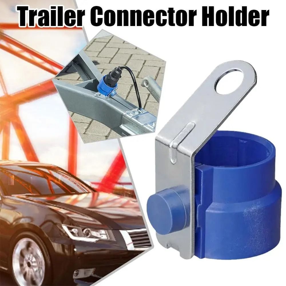 Round Trailer Plug Holder Parking Cover ABS Trailer Connector Bracket 3