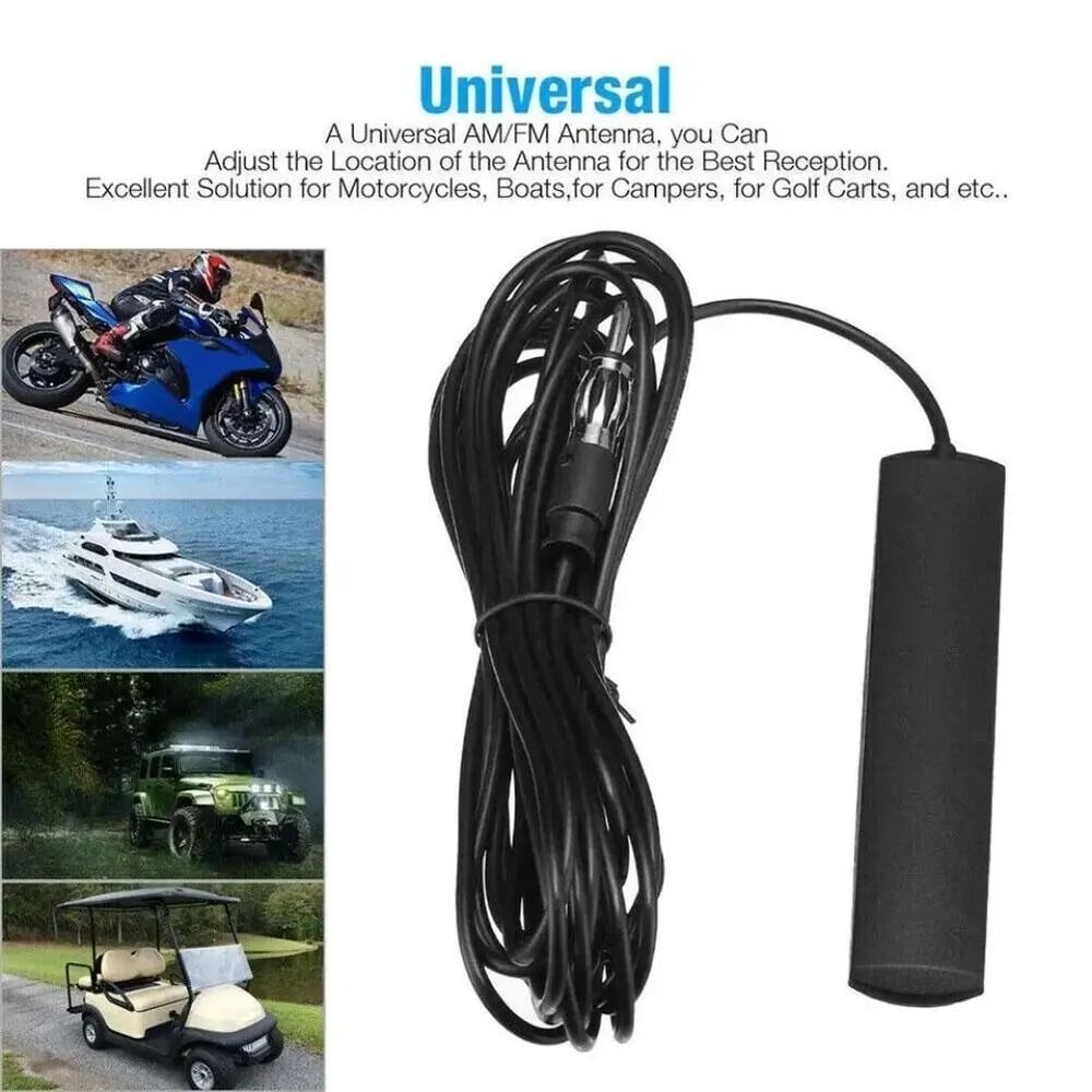 Hidden Amplified Car Radio Antenna Universal Patch Aerial For Vehicles 1