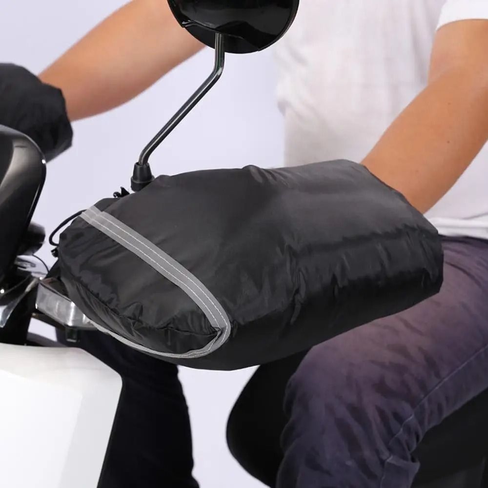 Winter Electric Bike Handlebar Gloves Windproof Warm Cycling Hand Covers 2