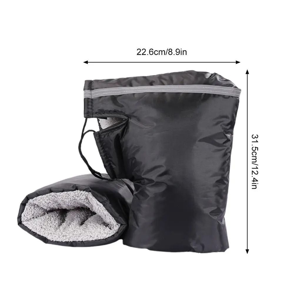 Winter Electric Bike Handlebar Gloves Windproof Warm Cycling Hand Covers 3