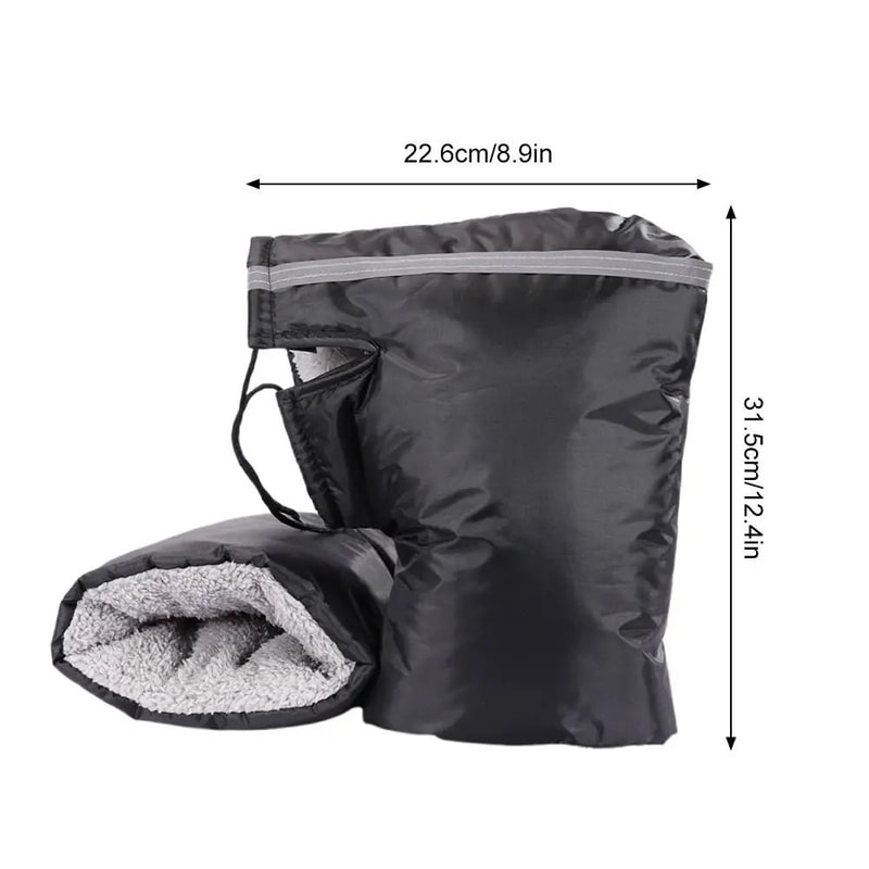 Winter Electric Bike Handlebar Gloves Windproof Warm Cycling Hand Covers 3