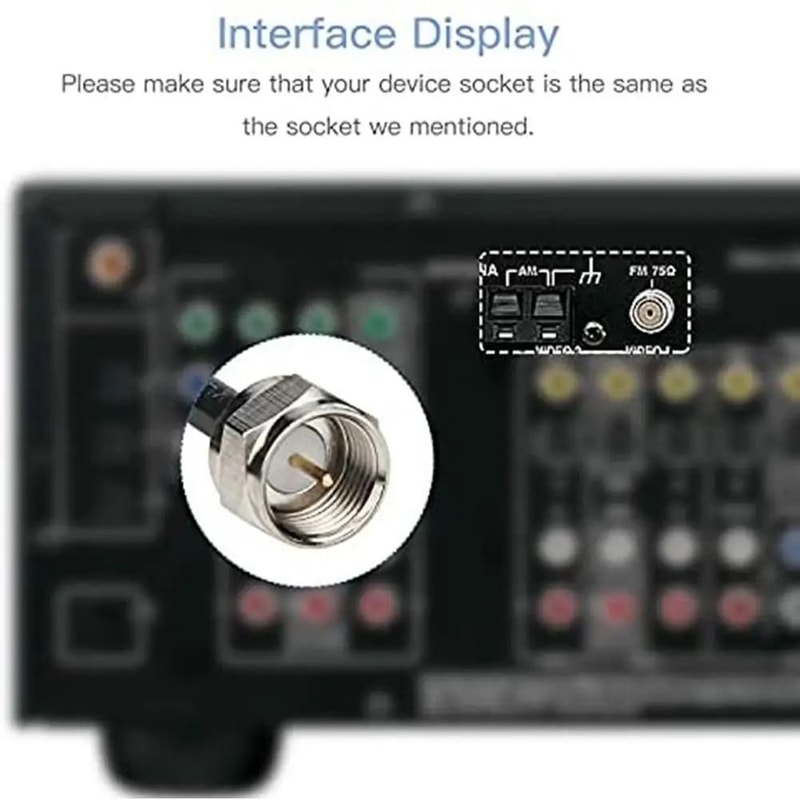 FM Dipole Antenna 75 Ohm Stereo Receiver Radio Antenna With F Connector 2