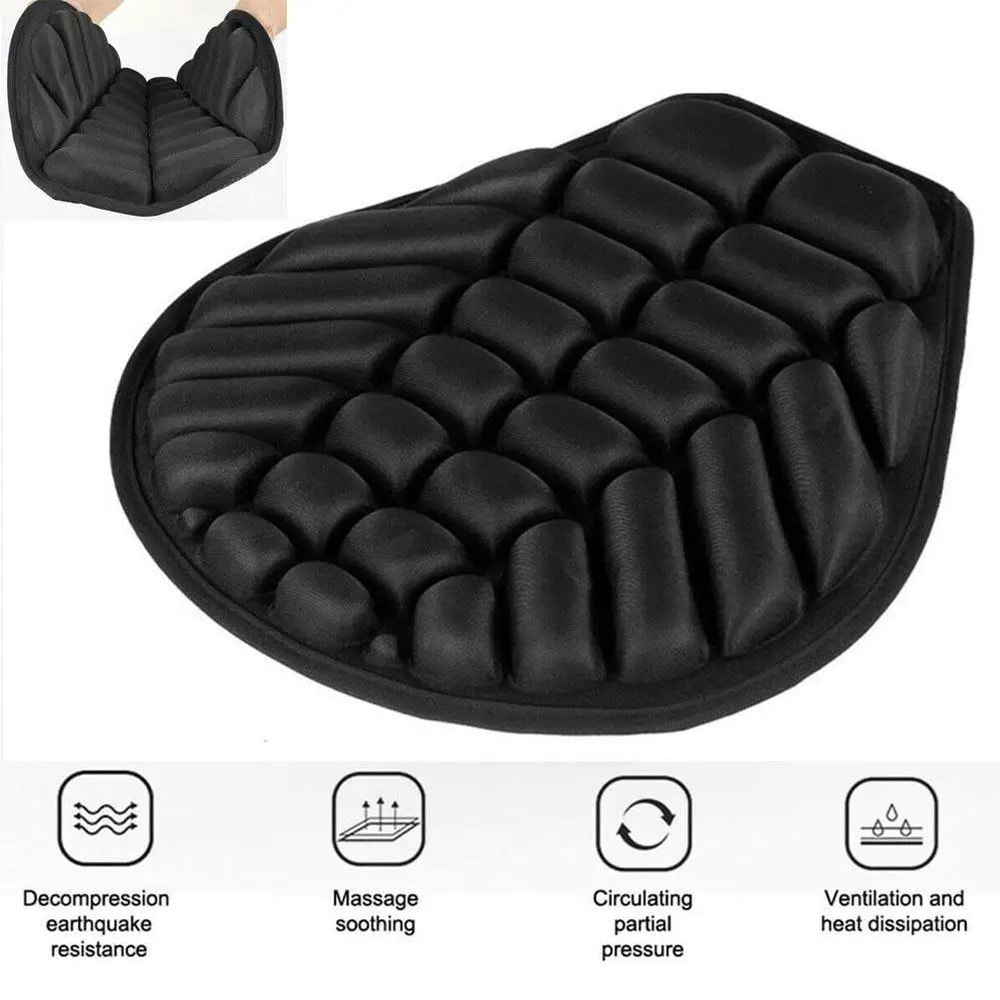 Universal Motorcycle Air Seat Cushion Cover Pressure Relief Riding Pad 4