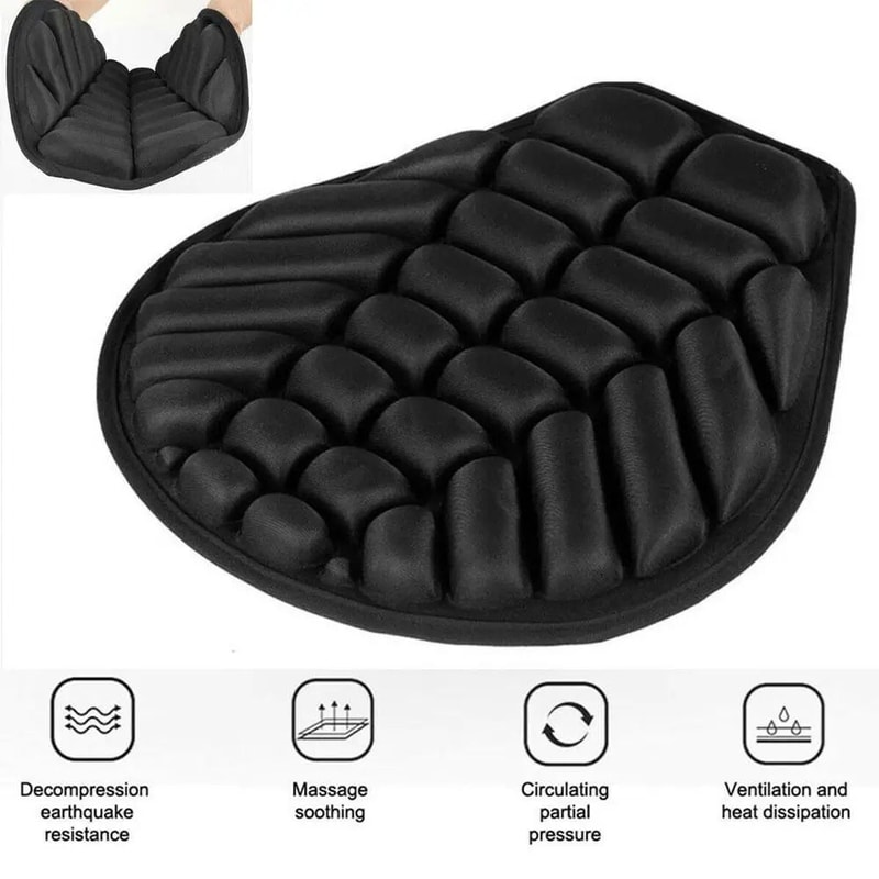Universal Motorcycle Air Seat Cushion Cover Pressure Relief Riding Pad 4