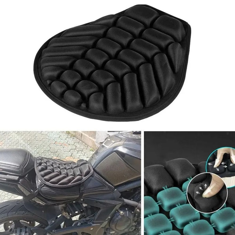 Universal Motorcycle Air Seat Cushion Cover Pressure Relief Riding Pad 5