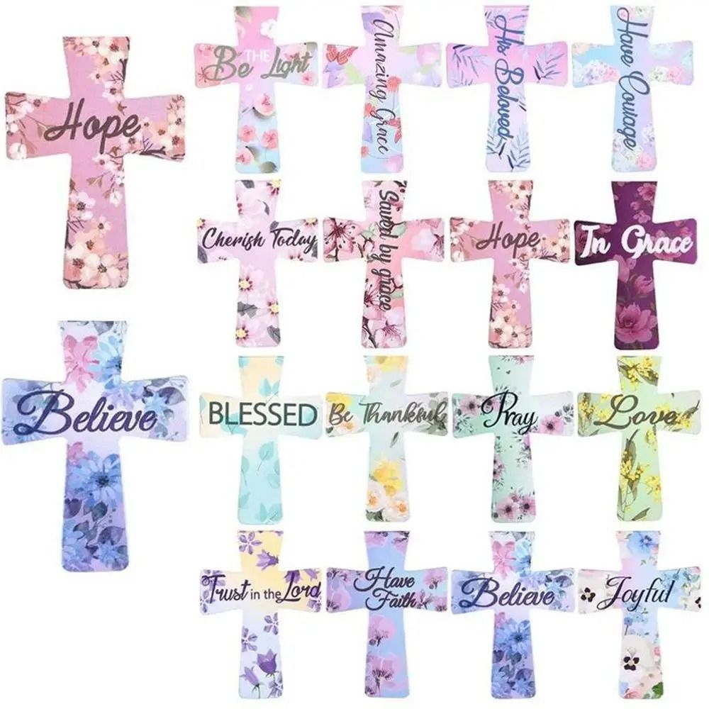 Cross Shaped Leather Magnetic Bookmark Elegant Page Marker 1