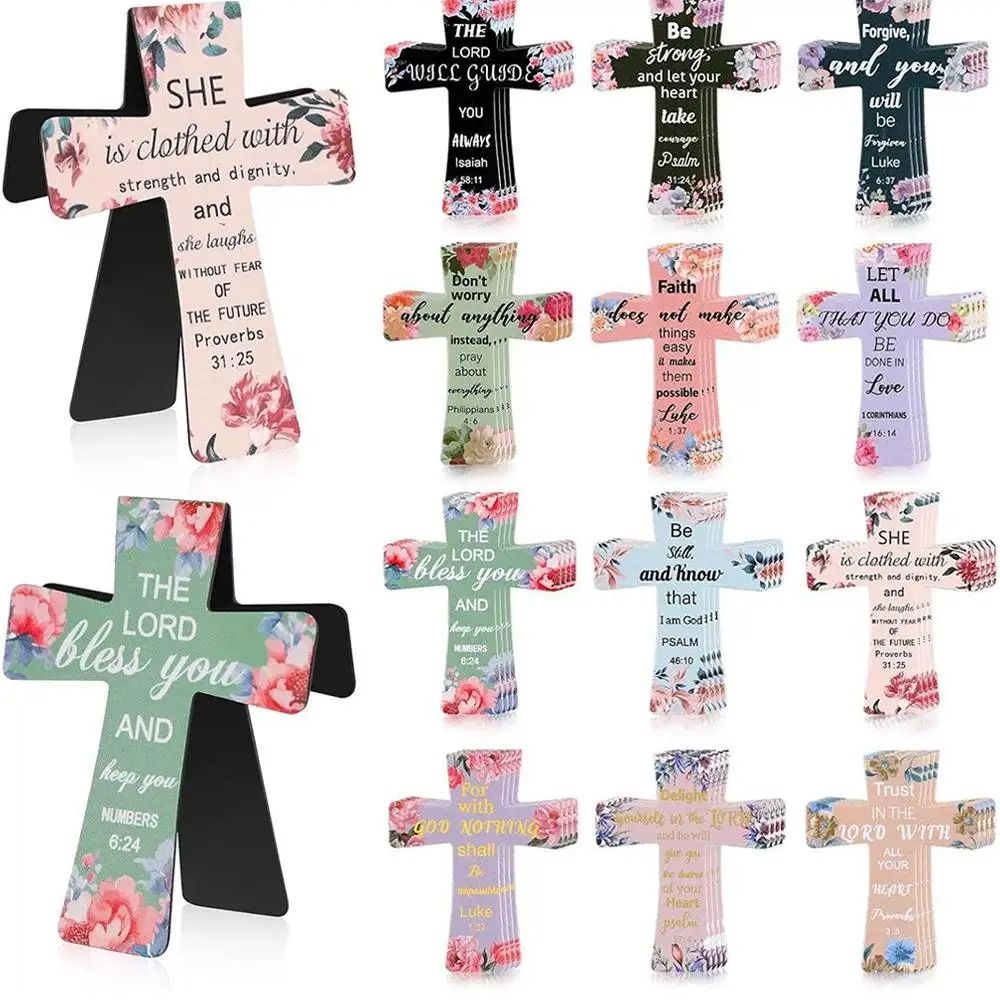 Cross Shaped Leather Magnetic Bookmark Elegant Page Marker 0