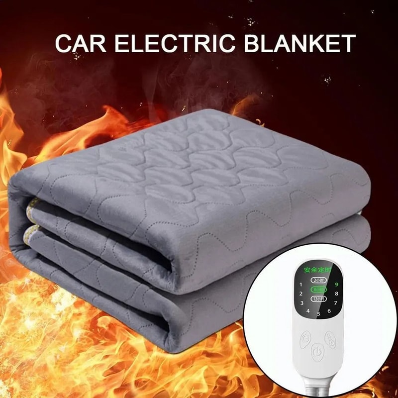 12V Car Electric Blanket Low Voltage Travel Heating Pad For Camping 5