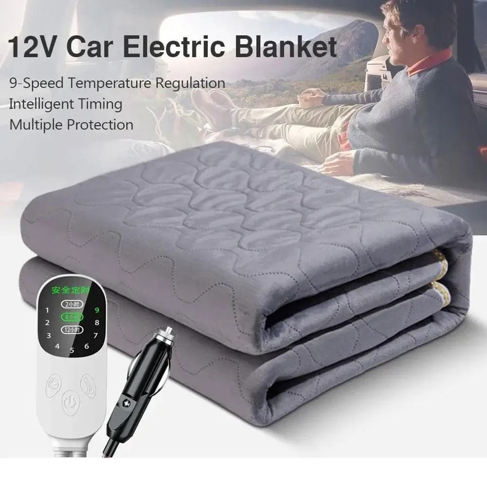 12V Car Electric Blanket Low Voltage Travel Heating Pad For Camping 7