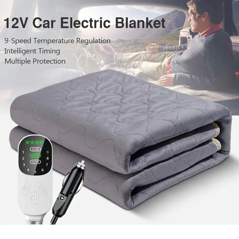 12V Car Electric Blanket Low Voltage Travel Heating Pad For Camping 7