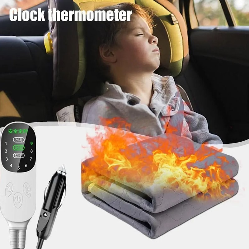 12V Car Electric Blanket Low Voltage Travel Heating Pad For Camping 8