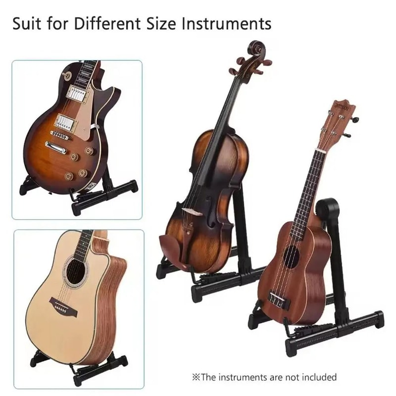 Foldable Guitar Floor Stand Electric And Acoustic Guitar Holder 5