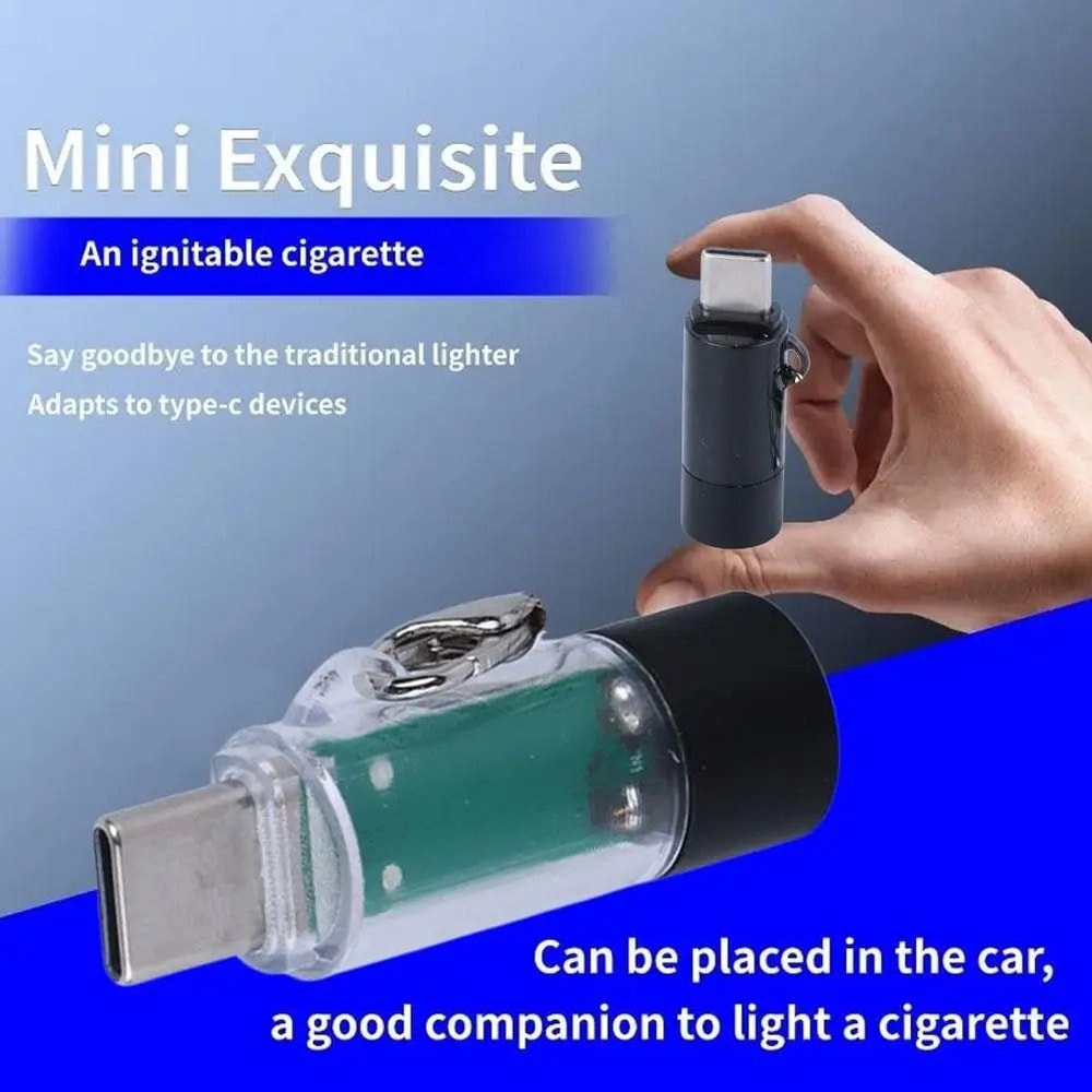 Type C Portable Electric Cigarette Lighter USB Rechargeable Silent Igniter 6
