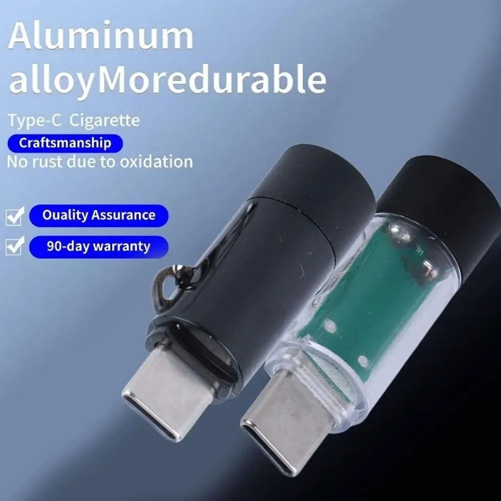 Type C Portable Electric Cigarette Lighter USB Rechargeable Silent Igniter 7