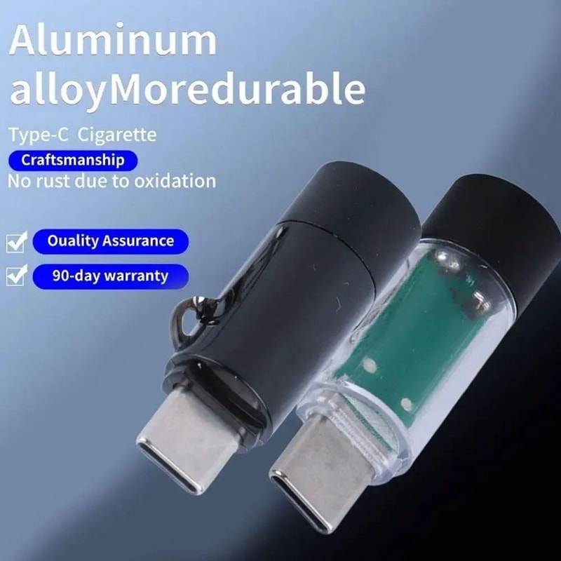 Type C Portable Electric Cigarette Lighter USB Rechargeable Silent Igniter 7