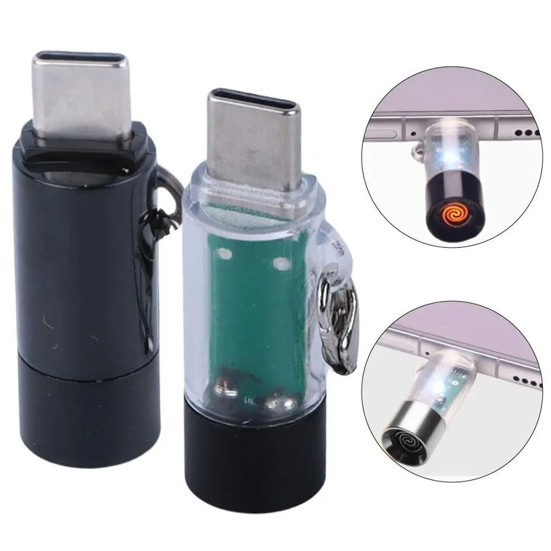Type C Portable Electric Cigarette Lighter USB Rechargeable Silent Igniter 3