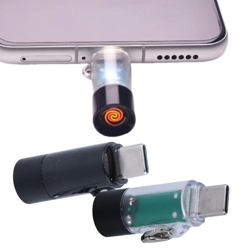 Type C Portable Electric Cigarette Lighter USB Rechargeable Silent Igniter 4