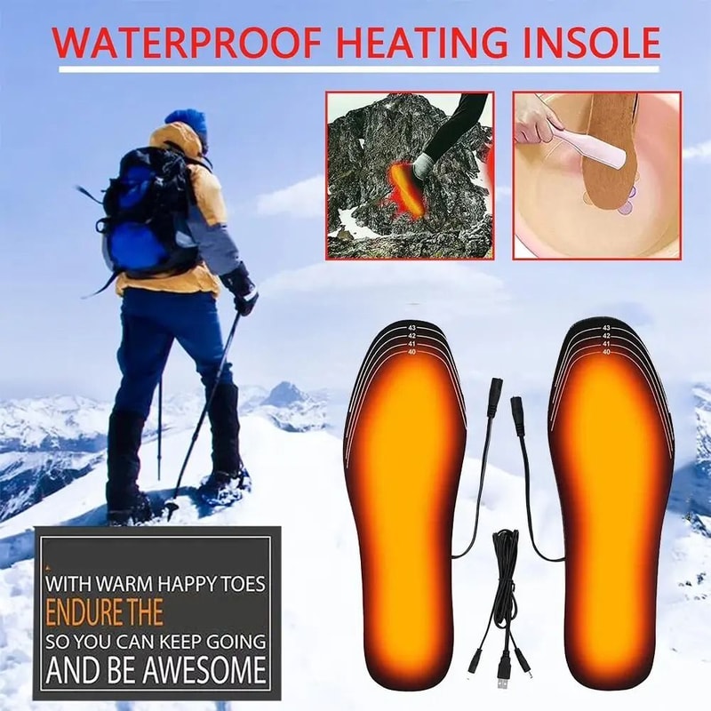 USB Heated Insoles Customizable Foot Warmer Heating Shoe Inserts 5