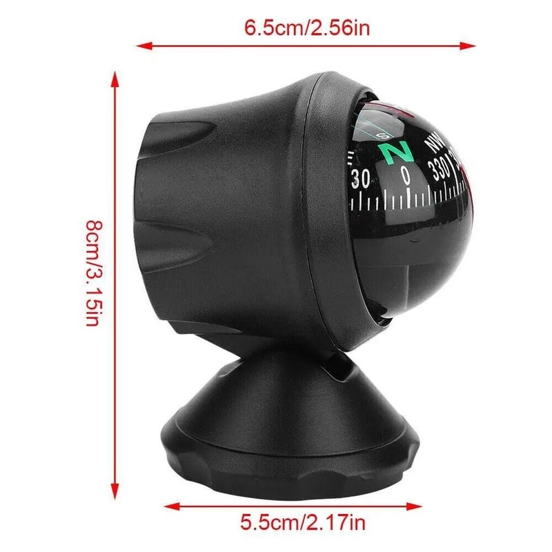Car Mounted High Precision Luminous Guide Ball Compass Interior Navigation Tool 1