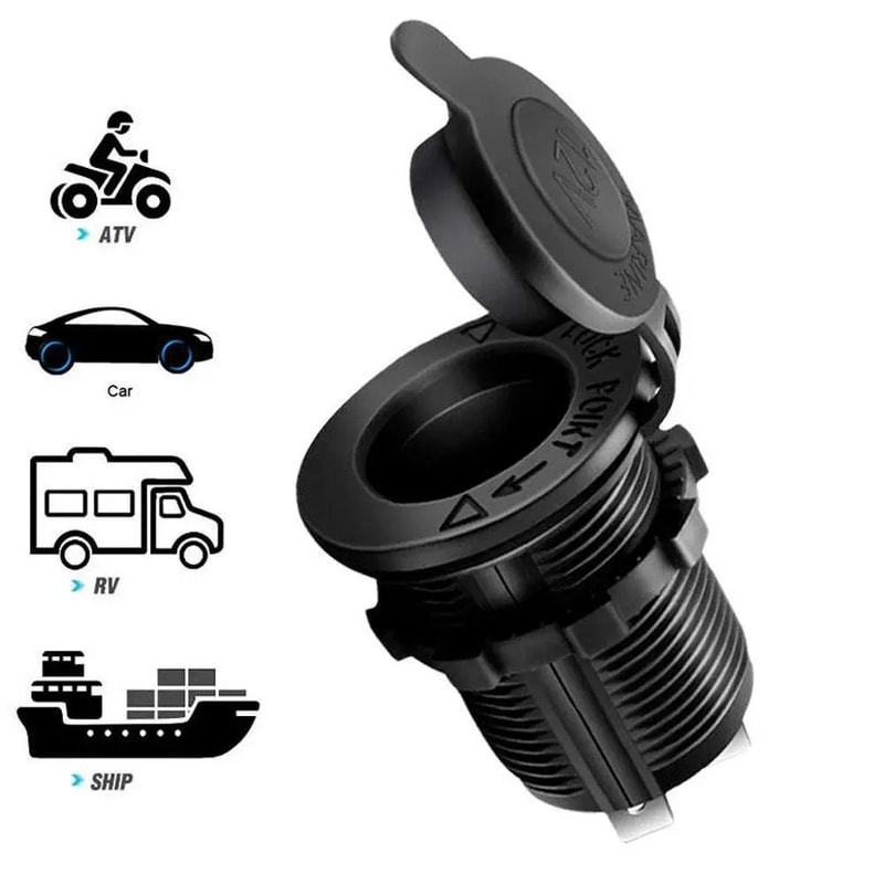 12V To 24V Car Cigarette Lighter Female Socket Power Adapter 3