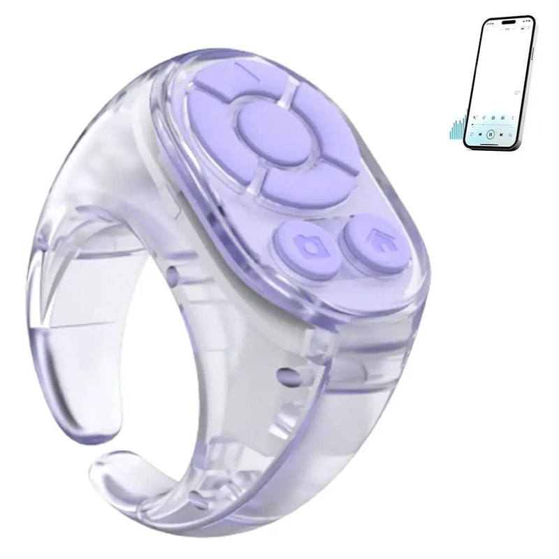 Smart Bluetooth Ring Remote For Selfies Video Scrolling And Page Turning 4