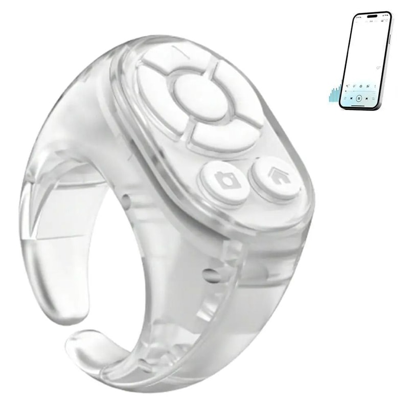 Smart Bluetooth Ring Remote For Selfies Video Scrolling And Page Turning 1