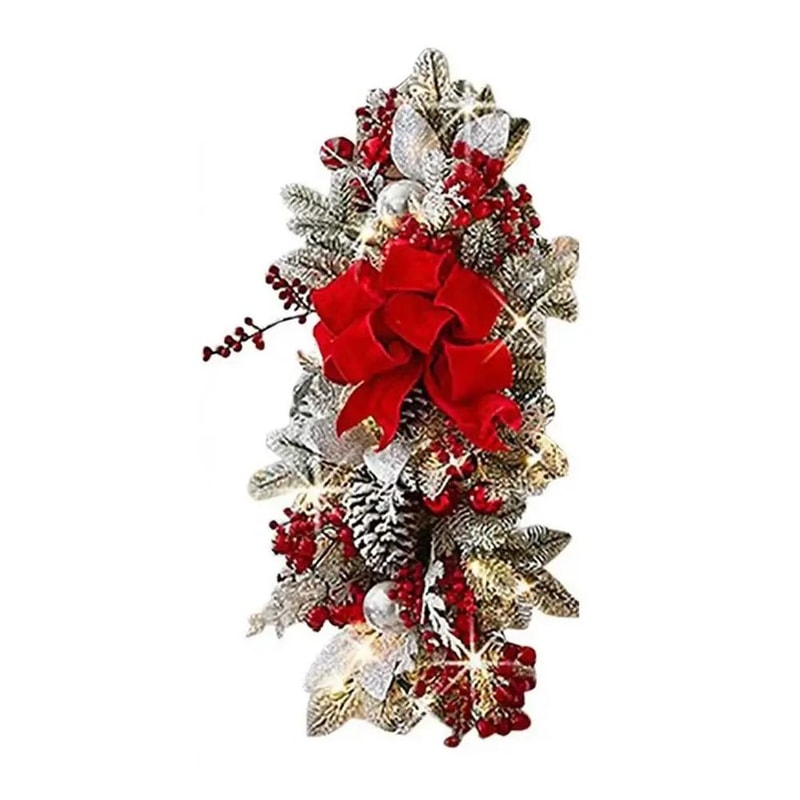 Nordic Christmas Staircase Wreath Hanging Decoration For Festive Home Decor 3