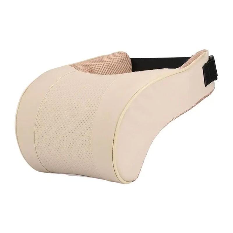 Ergonomic Leather Car Headrest Neck Pillow With Memory Cotton Support 1