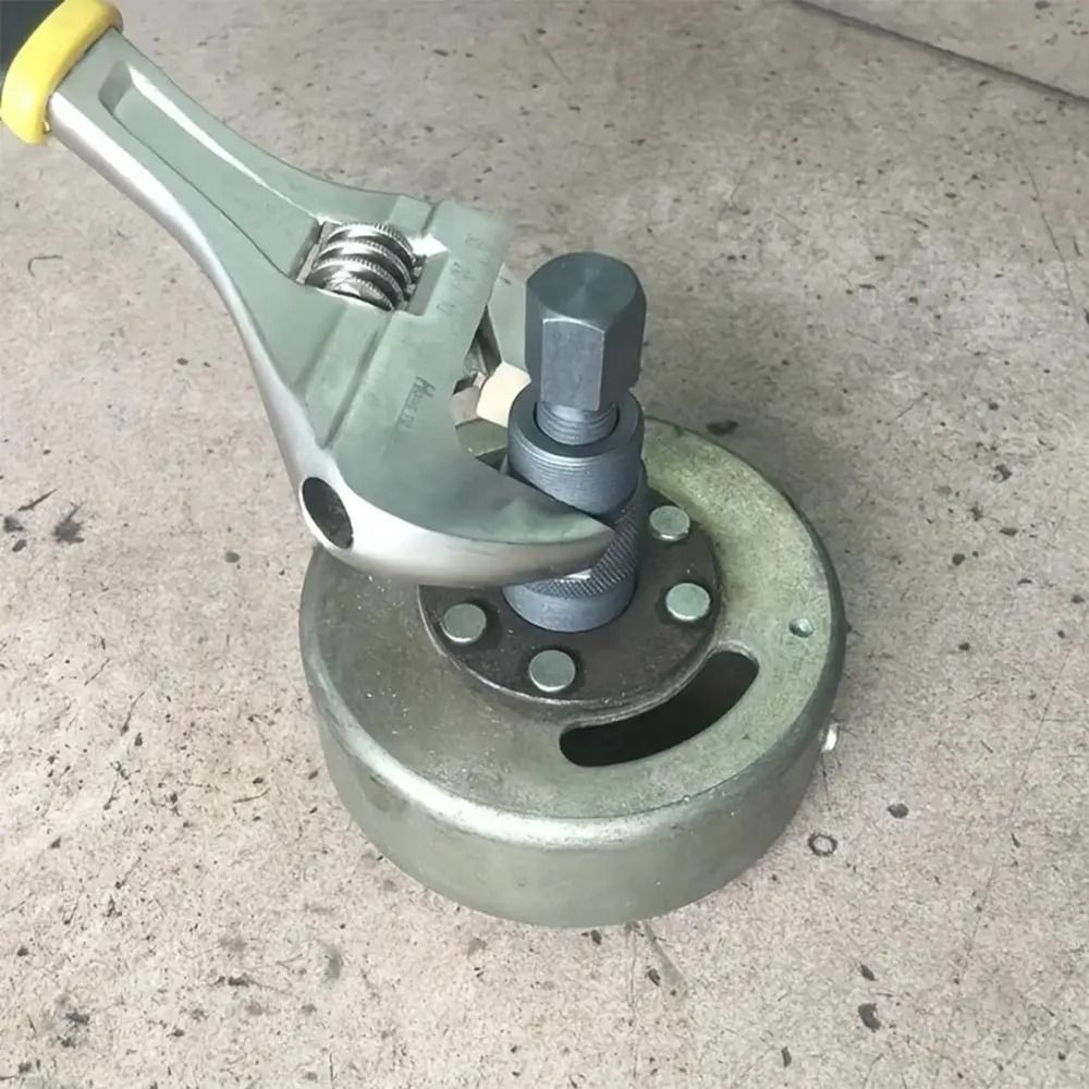 Motorcycle Flywheel Stator Puller Tool Dual Head Magnetic Disassembly Kit 4