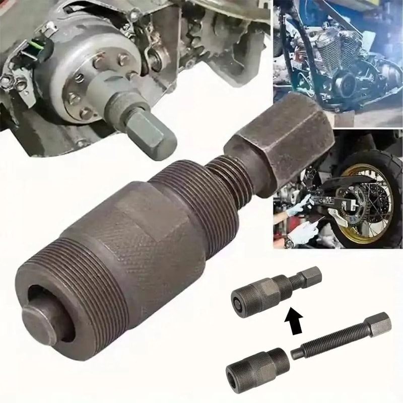Motorcycle Flywheel Stator Puller Tool Dual Head Magnetic Disassembly Kit 5