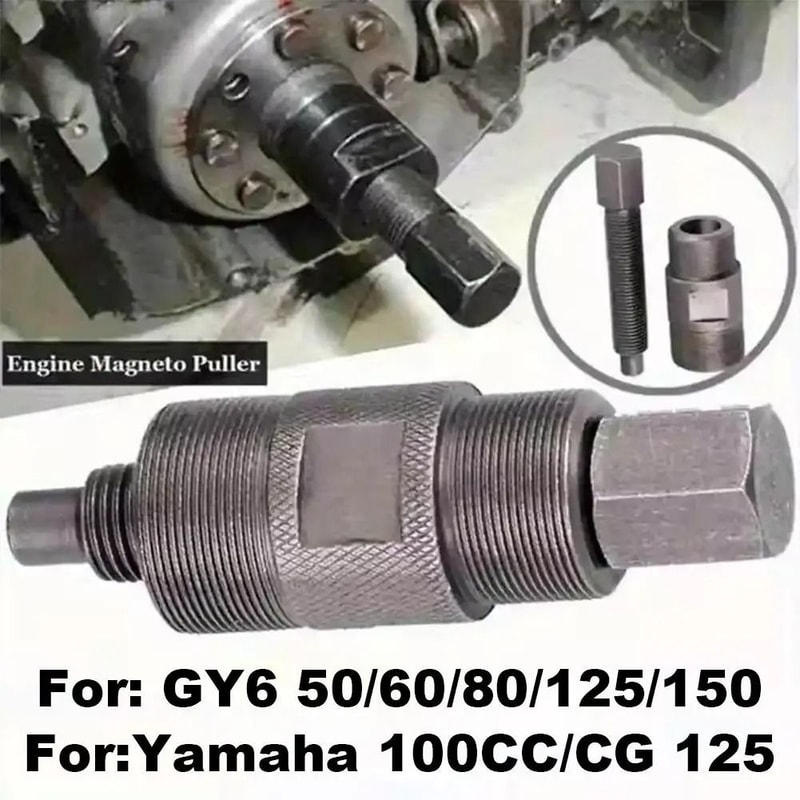 Motorcycle Flywheel Stator Puller Tool Dual Head Magnetic Disassembly Kit 6