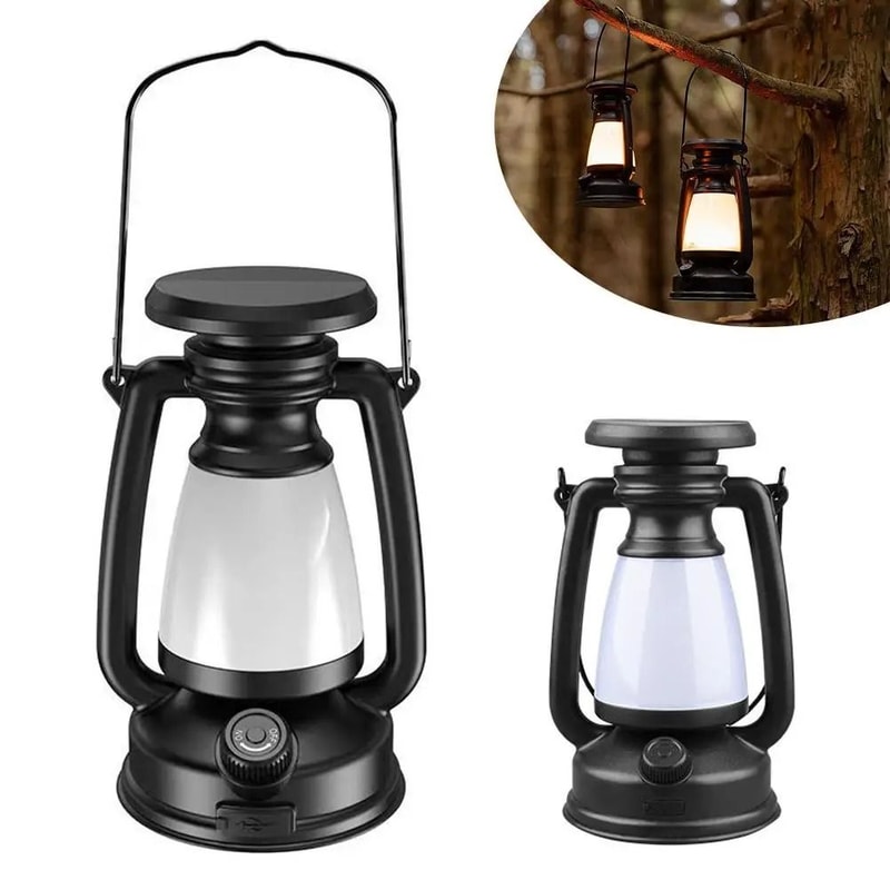 Solar USB Rechargeable LED Camping Light Portable Outdoor Tent Lantern 4