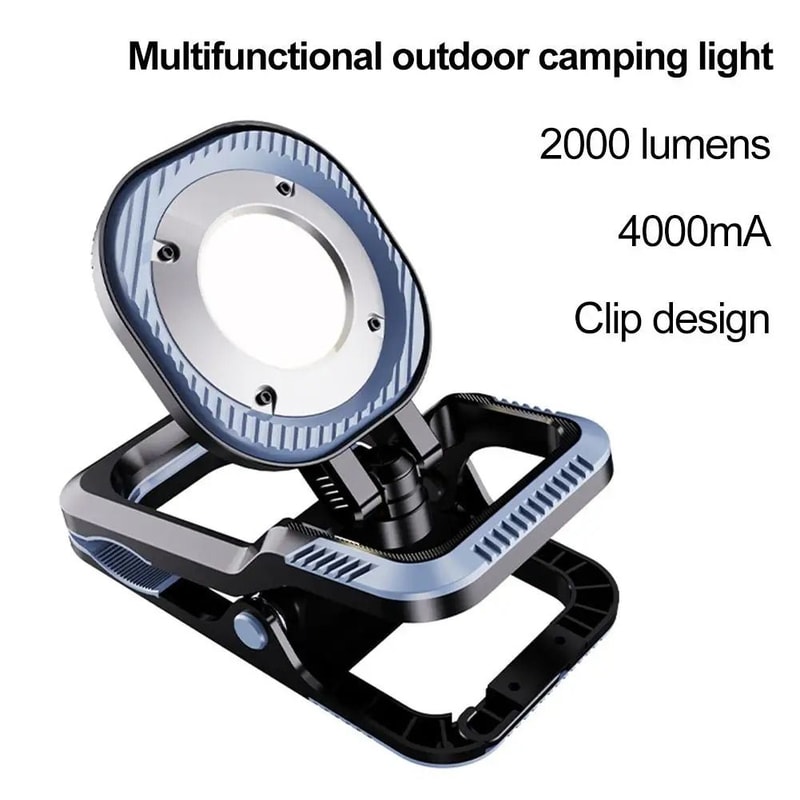 Rechargeable High Lumen Camping Clip Light Portable Tent Emergency Lamp 4