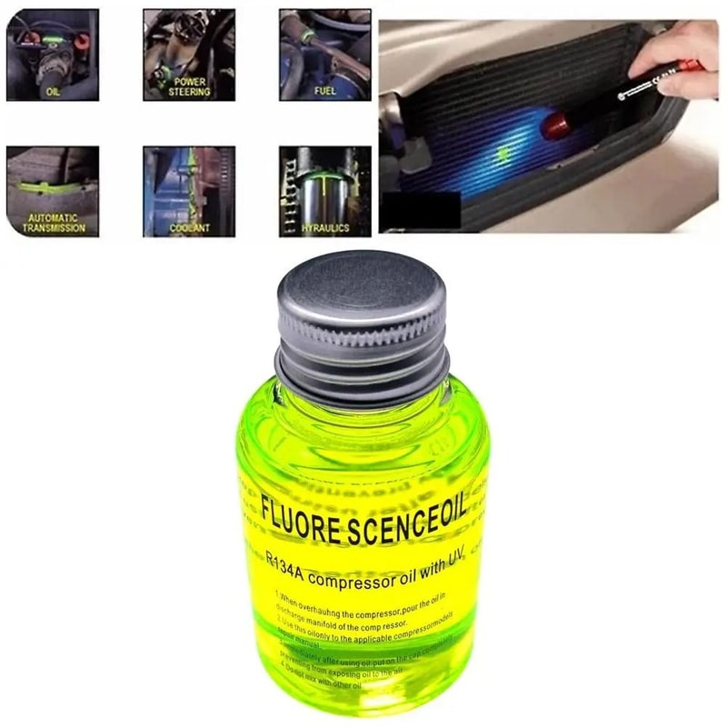 R134a Car AC Leak Repair Agent Fluorescent Detection Oil 5