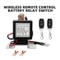 Remote Control Battery Cut Off Switch 12V 24V High Current Power Disconnect Relay 5