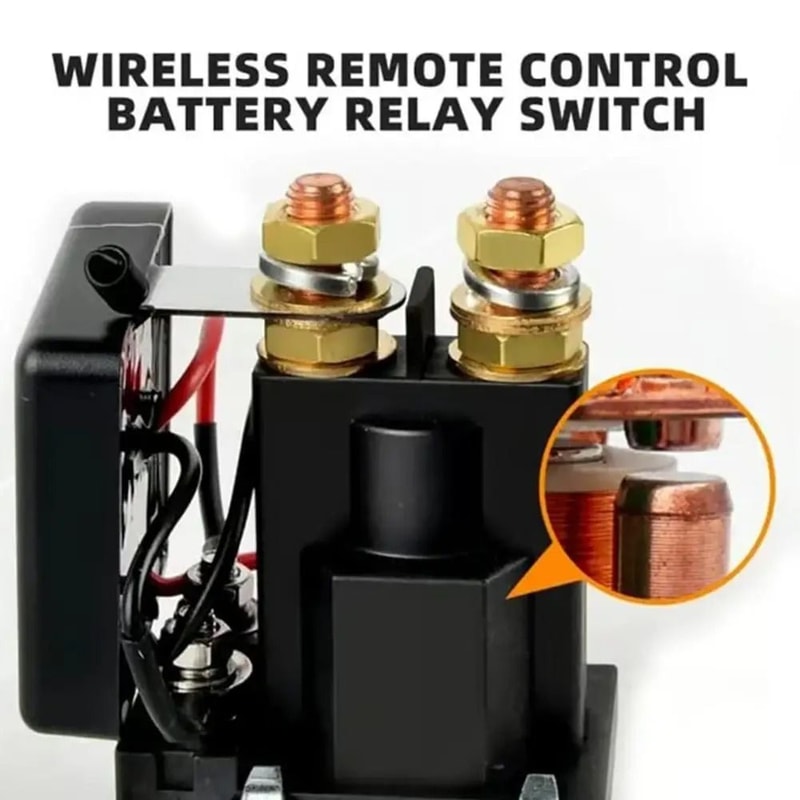 Remote Control Battery Cut Off Switch 12V 24V High Current Power Disconnect Relay 7