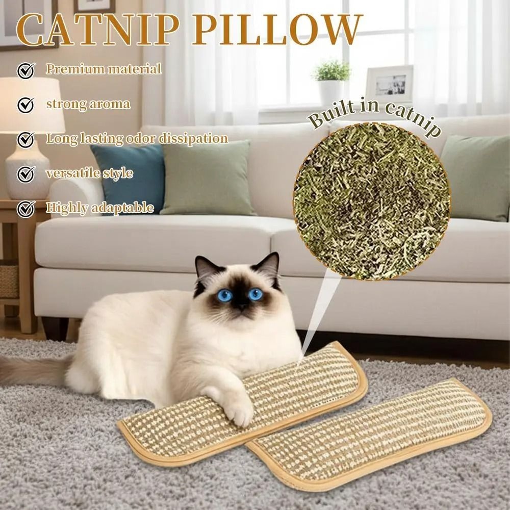 Catnip Chew Pillow Teeth Cleaning Cat Toy 6