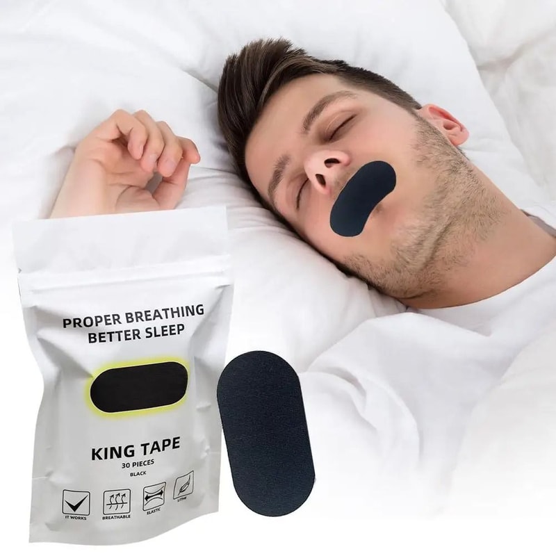 Elastic Anti Snoring Mouth Breathing Correction Sticker With Perforated Design 2