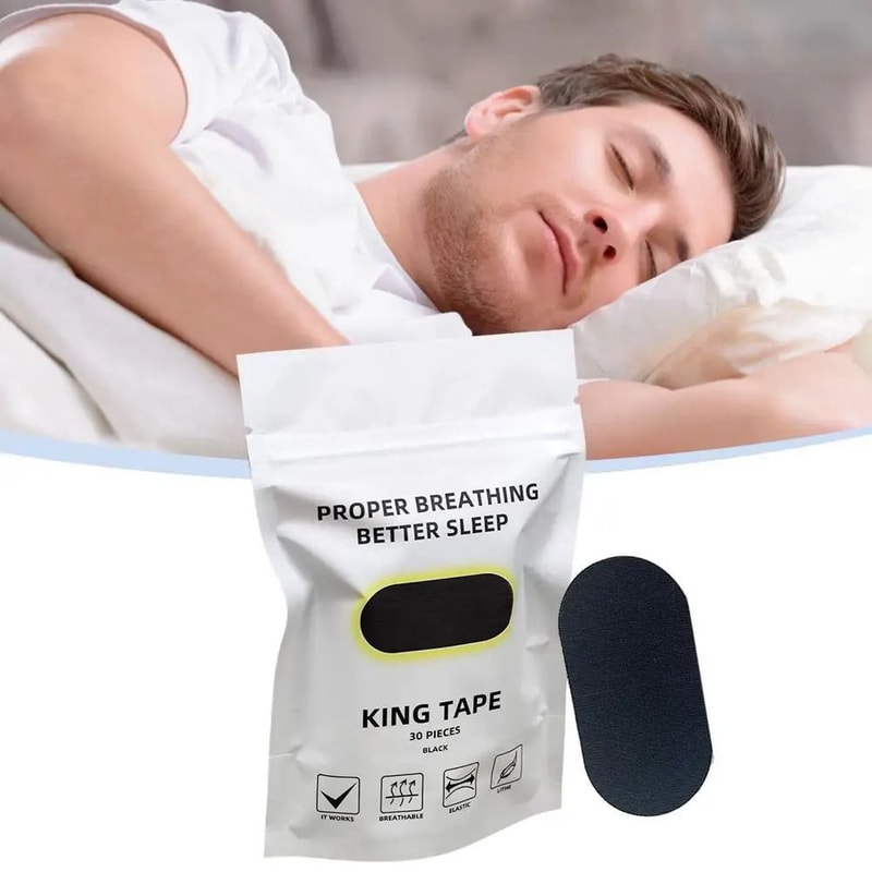 Elastic Anti Snoring Mouth Breathing Correction Sticker With Perforated Design 5