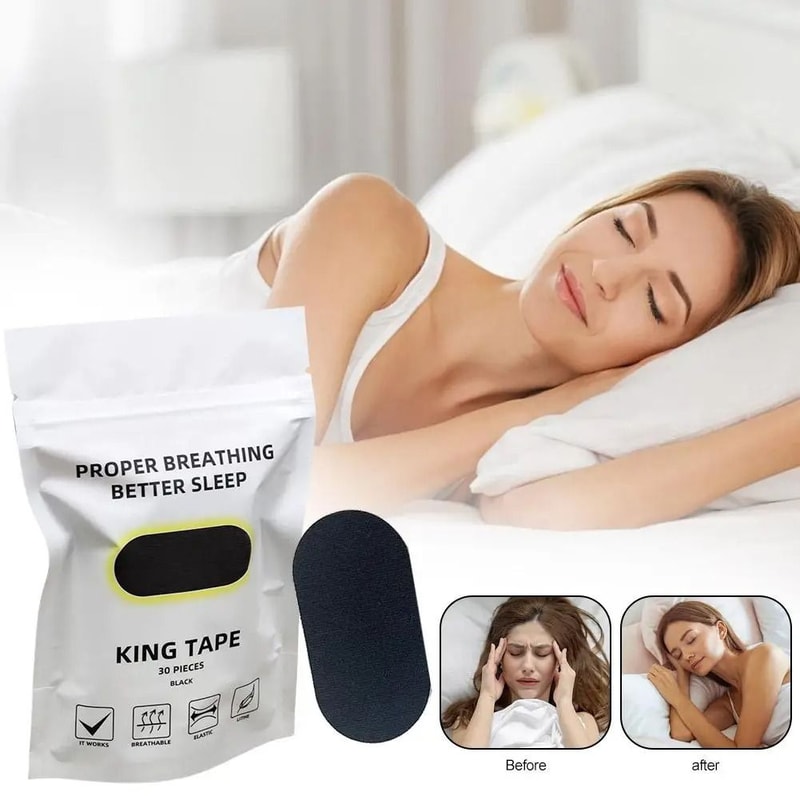 Elastic Anti Snoring Mouth Breathing Correction Sticker With Perforated Design 6