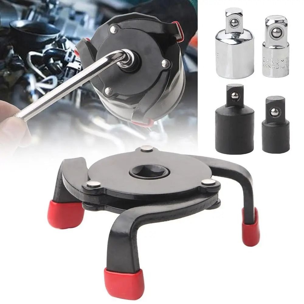 Universal 3 Jaw Oil Filter Remover Adjustable Oil Filter Wrench Tool 0