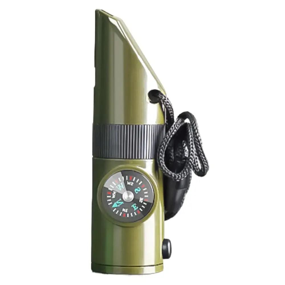 7 In 1 Outdoor Survival Whistle Emergency Compass Flashlight Tool 2